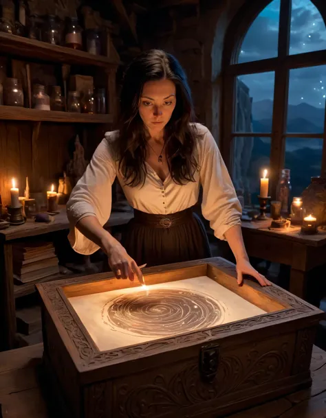 arafed woman in a white shirt and black skirt lighting a candle