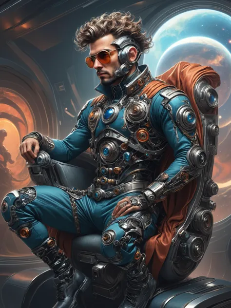 ais-rbts Man wearing an outrageous fashion outfit, Space station lounge with anti-gravity seating in the background,,,,  elegant, ultra detailed, digital painting, artstation, concept art, smooth, sharp focus, colored illustration for tattoo, art by artgerm and greg rutkowski and alphonse mucha<lora:RBTS_STYLE:0.6> <lora:outrageous_fashion:0.6> <lora:xl_more_art-full_v1:0.4> <lora:MJ52:0.3> <lora:EnvyCreativeOutfitXL01:0.6>  <lora:EnvyDynamicPoseXL01:0.7>