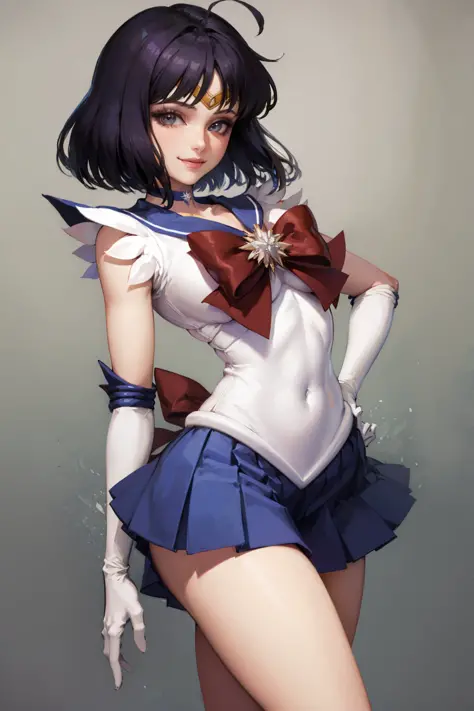 (masterpiece, best quality:1.2), <lora:sailormoon_sailorsaturn-10:1>, solo, 1girl, sailor saturn, magical girl, smile, closed mo...