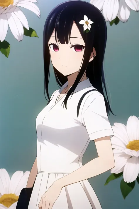 (high quality, high resolution:1.3), 4k, masterpiece,
BREAK
<lora:Kaguya_Style-11:1>, 1girl, upper body, long hair, school uniform, white shirt, skirt, hair flower, flower, white flower, red eyes, black hair, detailed face, breasts, small breasts, eyelashes, mole under eye, multicolored hair, purple hair,<lora:NoiseOffset_v2:1.0><lora:NoiseOffset_v2:1.0>