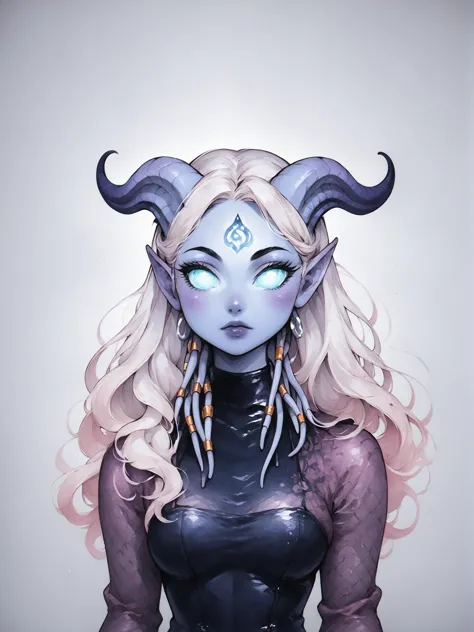 score_9,score_8_up,score_7_up,score_6_up,score_5_up,score_4_up,(a female draenei) (elegant, majestic, beautiful, stunning) (gown) (long flowing white hair)  outline,(watercolor portrait) clear eyes,glowing eyes,upper body,colorful,clear lineart,sharp,flat color,2d,