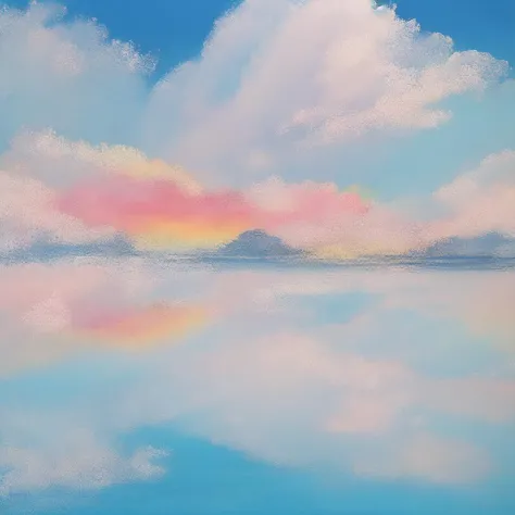 <lora:odamifuu_v1:1> masterpiece, best quality, odamifuu:2, impasto, pastel rainbow, acrylic painting