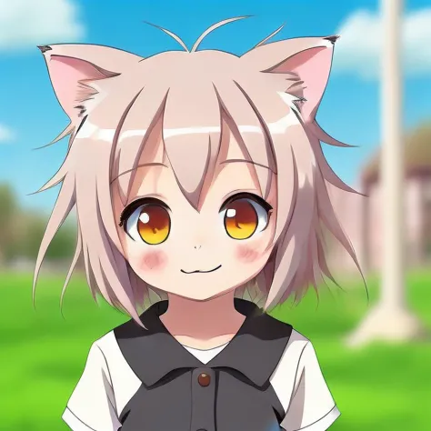 cute tiny cat girl kid anime