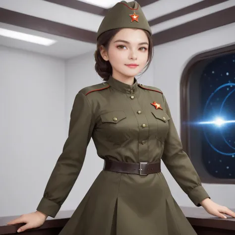 <lora:SDXL 50Soviet Military uniform-000003:0.7>
1girl,solo,Soviet Military uniform, spacecraft, space station, space, dynamic pose, 
best quality, high quality, highres, masterpiece,