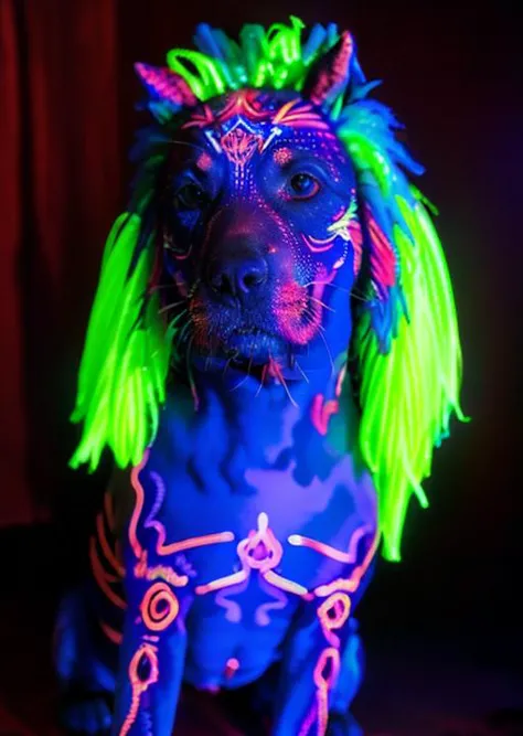 Fluorescent body painting(螢光彩繪)