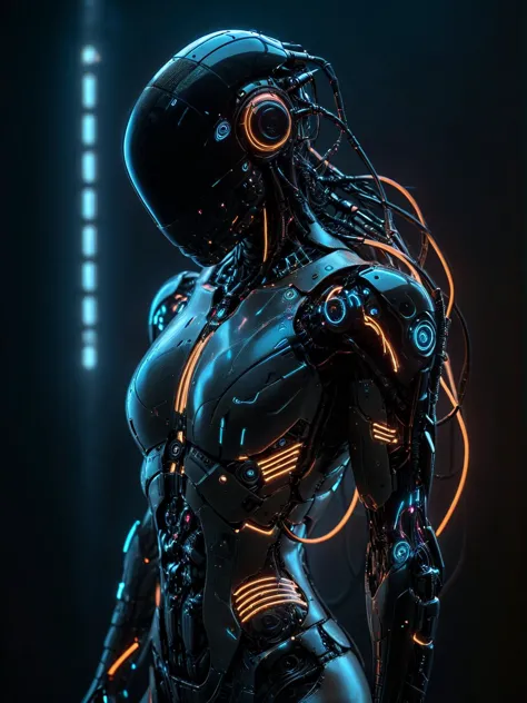 noface, cyborg, close-up, neonbody, lightstreaks <lora:Neon_Cyberpunk_SDXL:0.8> <lora:Faceless_Cyborgs:0.8>  (night:1.4),  steam...