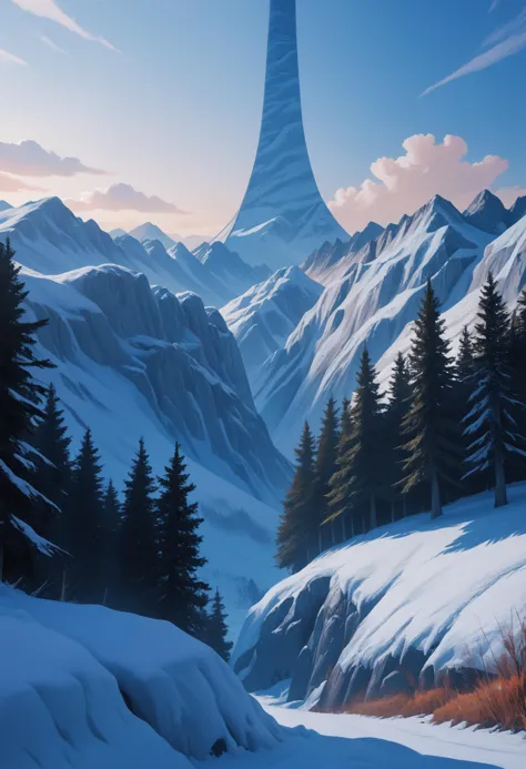 score_9, score_8_up, score_7_up, source_anime BREAK <lora:haloring-halo-richy-v1_pdxl:1> hlrng, horizon, scenery, vista, mountainous horizon, snow, cold, ice, coniferous trees