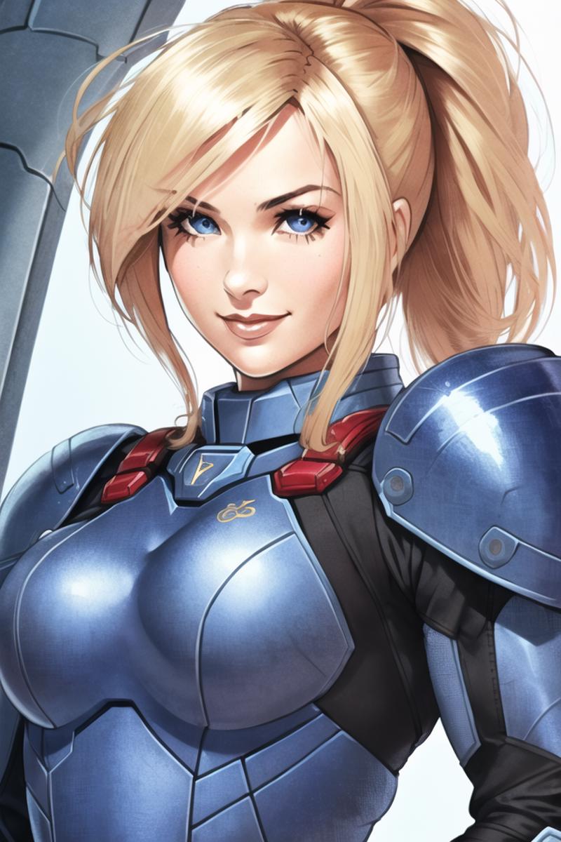 A close up of a woman in armor with a sword - SeaArt AI