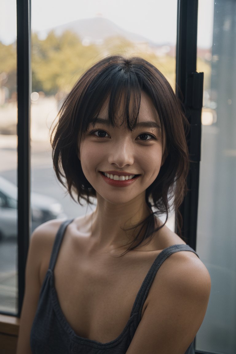 1girl Idol Close Up Collarbone Photo Film Depth Of Field