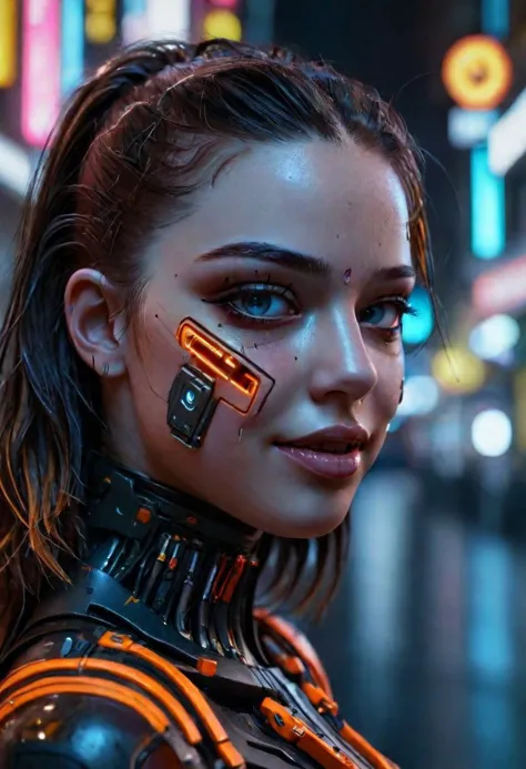 a woman with a futuristic face and a futuristic body