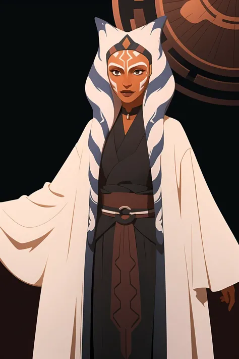 (masterpiece), (best quality), ahsoka tano, adult, long official dress