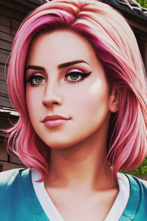 amelie reyhart mid shot close up, pink hair, young, makeup, sad,
beautiful face, masterpiece, highres, realistic,
Scrubs,
Old fishing village and dawn,
<lora:amelie_reyhart:0.9>