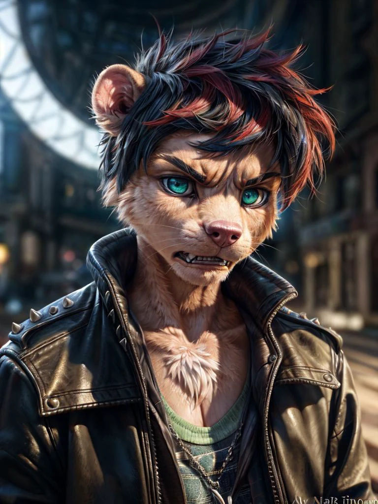 1boy, hamster, young, clear eyes, detailed iris, dilated pupils, short hair, angry, punk, jacket, 8k hd, wide dynamic range, hdr, fine art high quality, hdr, 8k, 4k uhd wallpaper, beautiful, 8k, uhd, intricate detail, detailed, by popular digital, digital, watercolor, dark colors, hyper-resolution, 8k-resolution, hd, very detailed, beautiful colorized photograph, realistic, detailed image, very detailed picture, very detailed, detailed image, masterpiece, highest quality, ultra detail, adorable, absurd res, by Pino Daeni, by Ruan Jia, by Shiitakemeshi, by Alayna Lemmer, by Carlo Galli Bibiena, best quality, best detail