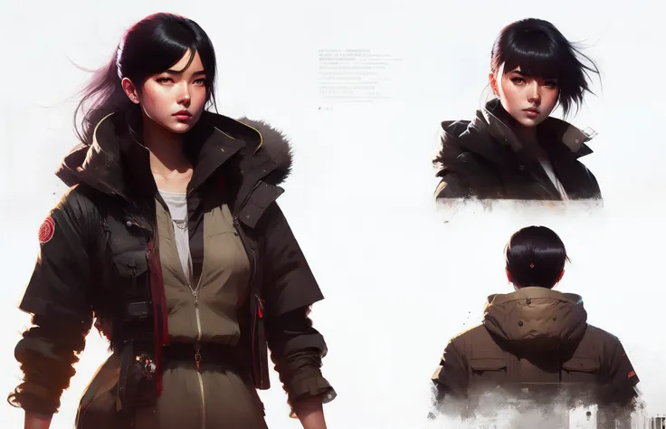 elegant girl in urban outfit, cute fine face, rounded eyes, digital painting, fan art, pixiv, by ilya kuvshinov, katsuhiro otomo...