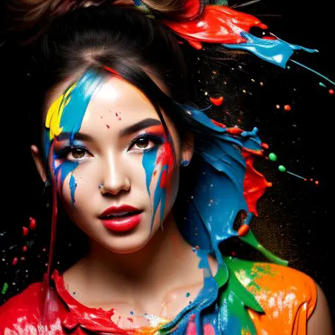 a photo of a women playing with paint
<lora:PaintSplashV1:0.5> 11paint65splash99