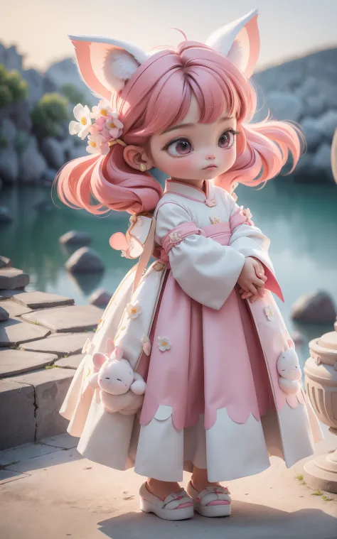 [msgfkid:999],msposter,[cute:chinese:0.5],1child,masterpiece,best quality,photorealistic,realistic, (5yo:1.6) ,ultra high res,beautiful,perfect lighting,pink hair,
long sleeves, chinese clothes, dress, fur trim, red dress, skirt, shoes, hanfu, wide sleeves, floral print,  hand fan, holding fan, paper fan, red skirt, lantern, ribbon, child, long skirt, animal ears,
photograph, elegant, side view shot of a Impassioned (Sister:1.3) , =, Coaching, Lyrical hair, Side-swept bangs hairstyle, Gradient Gloves, The Caribbean Sea in background, at Dusk, Tranquil, Dreamcore, film grain, Canon 5d mark 4, Zoom lens, masterpiece, trending on artstation, <lora:0000_aiMeishi_msgfkid-000011:0.8:1:lbw=INALL>https://t.me/s/ai_Meishi