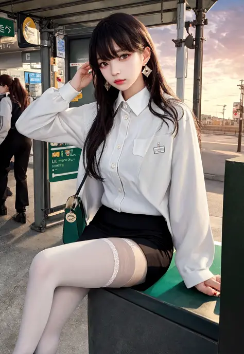 (masterpiece), best quality, highest quality, extremely detailed CG unity 8k wallpaper, detailed and intricate, original,highres,
\\
(16yo),(Kpop idol) ,extremely detailed_eyes, fingernails,sexy,large breasts,
(eyeliner:0.5),(blush:0.5),black hair,hair pul...