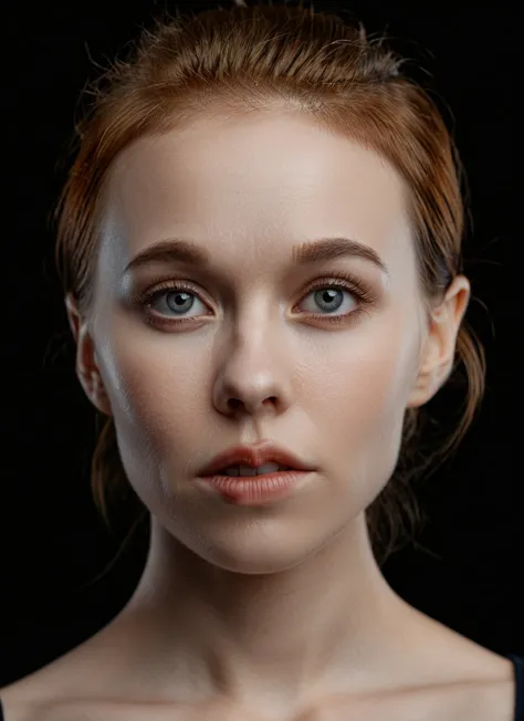 <lora:DollyLittle_SDXL_v2.0a:1> 
sophisticated beauty photo, (((cinematic film still))) Museum-quality gigapixel cgtrader photorealistic face focus portrait of (((ohwx woman))), symmetrical pose, facing viewer, square shoulders, curious expression, 3D scanned, 8K CPU/GPU path traced, by Vitaly Bulgarov and Greg Rutkowski, Zeiss Otus 100mm f/1.4, tilt-shift focus plane, perspective matched IOR reflections, granular skin texture details, fibril lashes, tear ducts, iris imperfections. studio setting. black background. . shallow depth of field, vignette, highly detailed, high budget, bokeh, cinemascope, moody, epic, gorgeous, film grain, grainy