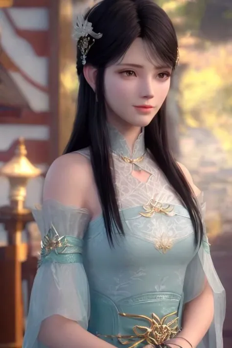 best quality,masterpiece,highres,1girl,blush,(seductive smile:0.8),star-shaped pupils,china hanfu,hair ornament,necklace,jewelry,Beautiful face,upon_body,tyndall effect,photorealistic,dark studio,rim lighting,two tone lighting,(high detailed skin:1.2),8k uhd,dslr,soft lighting,high quality,volumetric lighting,candid,Photograph,high resolution,4k,8k,Bokeh,xuner,