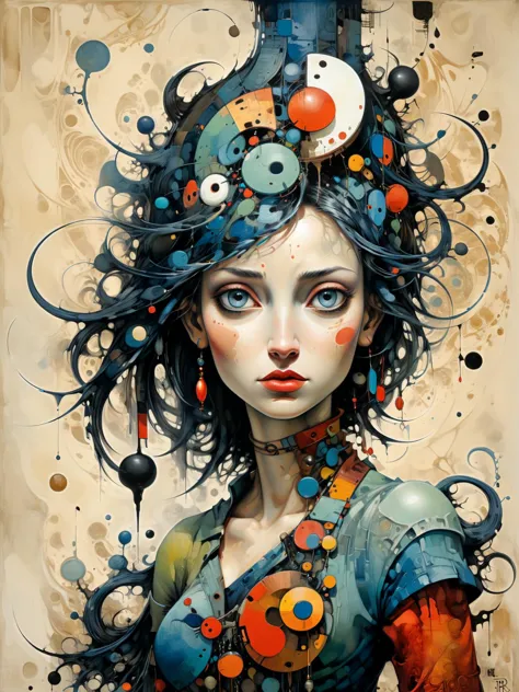 woman by miro, by aaron horkey <lora:xl_more_art-full_v1:1> <lora:Retro_Illustration:1> 2d game scene, oil and watercolor painti...