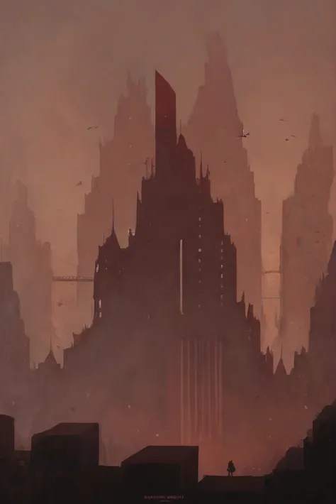 a picture taken from a video game of a city with a tower