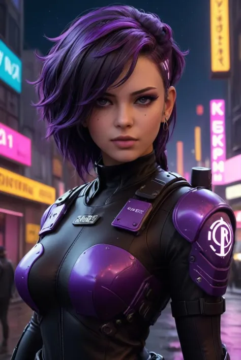 néonpunk style Mushroomcore, cyberpunk et constellation de la Vierge, violet foncé et flocons à imprimé tigre, cyberpunk 2077, femme cyberpunk . cyberpunk, onde de vapeur, néon, ambiance, vibrant, incroyablement belle, Croustillant, détaillé, lisse, moderne, reflets magenta, ombres violet foncé, Contraste élevé, Cinématique, ultra détaillé, complexe, professionnel