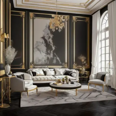 EliAI Luxury Black White Interior