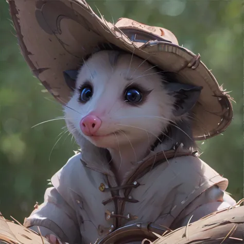 <lora:possum:0.5>, possum wearing cowboy hat, masterpiece, 8k, high resolution, shallow depth of field, sharp focus