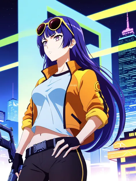 score_9,score_8_up,score_7_up,score_6_up,source_anime,<lora:MeMaHadrian>,cyberpunk,city, front view,(night), detal background,me...