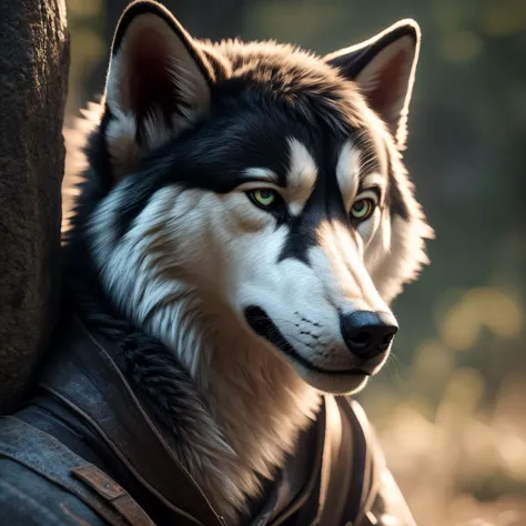 male canine, siberian husky, BREAK, (unreal engine:1.5), (masterpiece, best quality, ultra realistic, 4k, 2k, (high detail:1.3),...