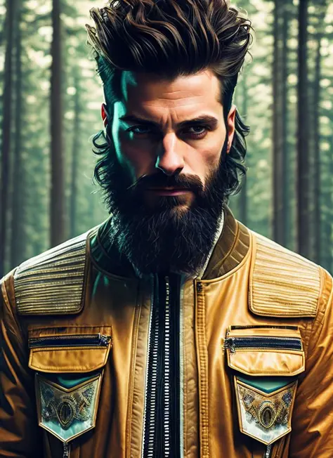 A stunning intricate full color portrait of a grizzled man,
wearing a swpunk jacket,
epic character composition,
by ilya kuvshinov, alessio albi, nina masic,
sharp focus, natural lighting, subsurface scattering, f2, 35mm, film grain