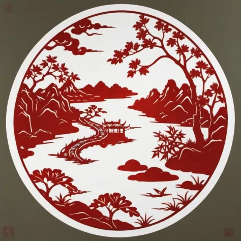 Chinese paper-cutting Style | SDXL