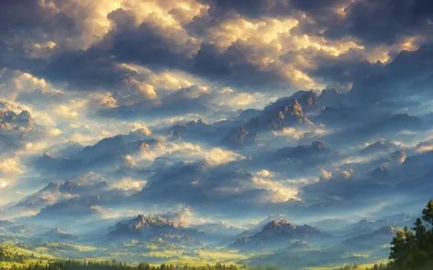 there is a picture of a mountain range with a cloudy sky