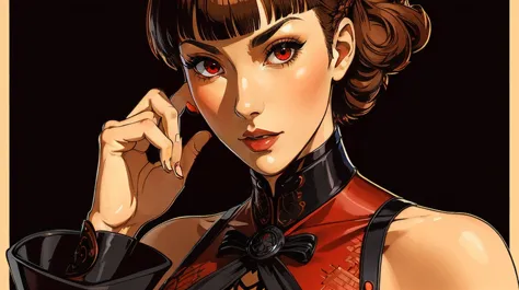 <lora:Makoto:0.75> photo-of-Niijima-Makoto-\(Persona-5\)-(brilliant-red-eyes:1.2)-(short-brown-hair-in-a-crown-braid-with-bangs)...