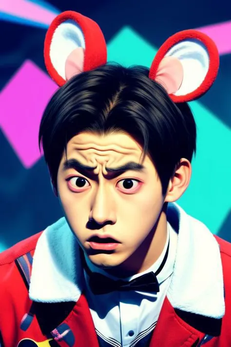 scared expression, disgusted, kpop boy, hot boy, kpop dance, hamster ears, circus