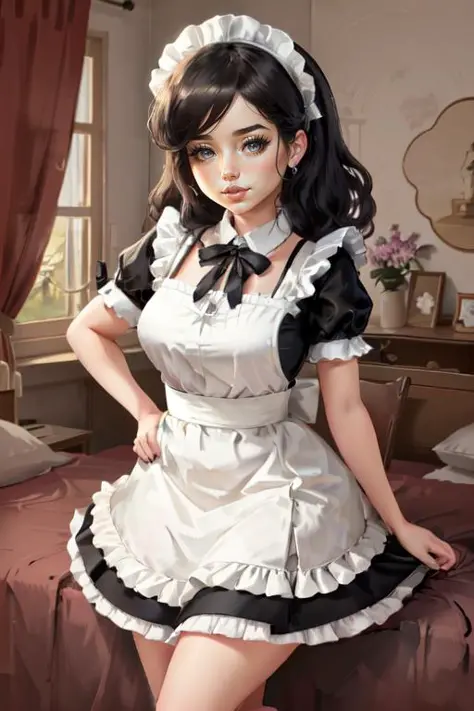 madisongx in pinup style, Alberto Vargas
<lora:GGAS_Maid_Dress:0.1> maid_dress