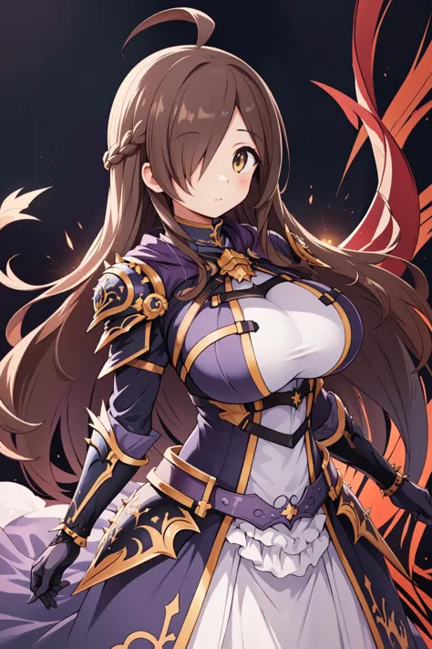 (masterpiece, best quality),  intricate details,
1girl,     <lora:wiz_(konosuba)_v1:0.6> aawiz, long hair, ahoge, hair over one eye, large breasts,
 <lora:hadesarmor_v5:1.1> hadesarmor, hadesbonearmor,  breastplate, spikes, pauldrons,