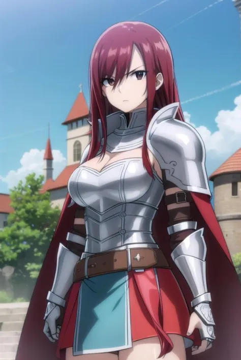 erzascarlet, <lora:erzascarlet-lora-nochekaiser:1>,
erza scarlet, long hair, (red hair:1.5), hair between eyes, (brown eyes:1.5)...