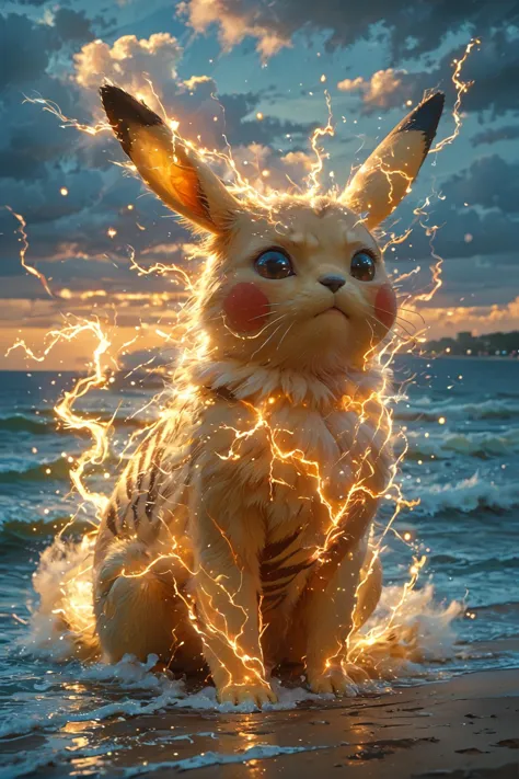 pikachu unhappy,
auralora,electricity,colorful,glowing,
<lora:sdxl_lightning_8step_lora:1>
hyper-realistic, highest quality, mas...