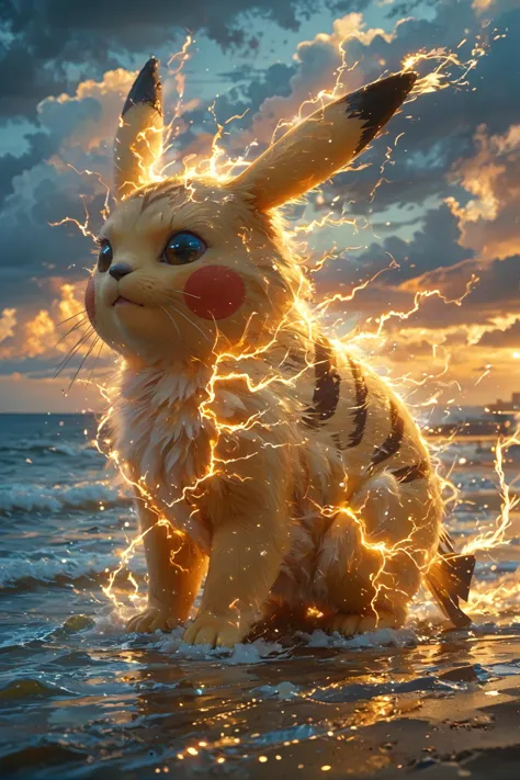 pikachu unhappy,
auralora,electricity,colorful,glowing,
<lora:sdxl_lightning_8step_lora:1>
hyper-realistic, highest quality, mas...