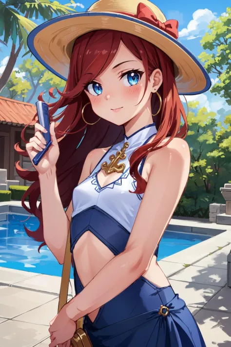 (masterpiece, best quality),  intricate details, 
1girl,    <lora:pool_party_miss_fortune:0.8> pool party miss fortune, 
 <lora:...