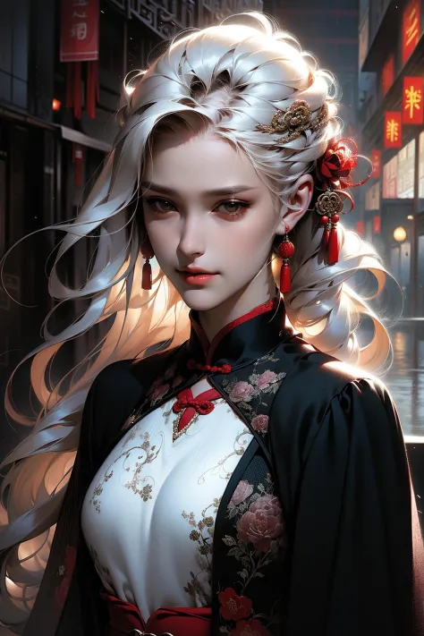 masterpiece,best quality,ultra-detailed,1girl,md,by the lake,chinese clothing,white hair,<lora:20231008-1696753536071-0005:0.8>,...