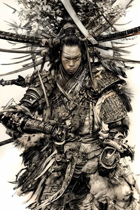 samurai, battle, war, forest, kimjunggi style <lora:add_detail:0.5> detailed