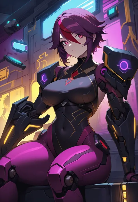 a woman in a futuristic suit holding a gun