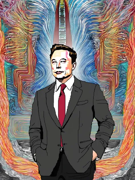 Amanda Sage style, a man, Elon Musk, <lora:last-000002:0.4>, MSPaint, <lora:SDXL_MSPaint_Portrait:0.78>, 2D, Flat Color,