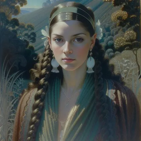 (Award Winning Painting:1.3) of (Ultrarealistic:1.3),(Hopeful:1.3) a (full body:1.5) professional photo of a Prehistoric 20 year old Celtic Sorceress sitting on a stone, wilderness, prehistoric misty moorland landscape, Celtic shrines, (long flowing untamed charcoal hair), beautiful detailed face, beautiful detailed hands, beautiful bare detailed feet, beautiful detailed toes, 8k, (highly detailed), ((photorealistic):1.5), vivid colors, (perfect anatomy :1.4), medium breasts, muscular female, toned body, smirk, (druid outfit:1.3), azure magical glittering gossamer robes, jewelry adorned sheer fabric, prehistoric human, tribal, bone hair ornament, pelvic curtain, analog style, artificial-journey style, stone circle, wandering mage, 50 BC, spider silk veil, metal jeweled headband, facing viewer, looking at viewer, masterpiece, best quality, beautiful detailed eyes, vanishing point, 1girl, solo, depth of field, Sharp focus, full color, magical, dynamic, fantasy, paleoart, by George R.R. Martin and Michael Moorcock, detailed landscape, magical, realism, perfect rendered face, perfect face details, oil on canvas, new realism, professional majestic oil painting, detailed hands, (art by Sam Toft, by Ilia Repin, by Miles Aldridge, by johan Grenier, by greg rutkowski, by greg hildebrandt, by tim hildebrandt, by Albrecht Anker, by Anders Zorn, by Alex Boyd, by Even Mehl Amundsen, by mike "daarken" lim, by Adrian smith, by paul dainton, by karl kopinski, by Clyde Caldwell, by James Gurney, by Kinuko Y. Craft, by Renee Knipe, by Daniel R Horne, by Keith Parkinson, by Jeff Easley, by Larry Elmore, by Jody A Lee, by Justin Sweet, by Armand Cabrera, by Frank Frazetta, by Rolf Armstrong, by Cicely Mary Barker, by Enoch Bolles, by William-Adolphe Bouguereau, by Gaston BussiÃ¨re, by John Howe, by Justin Gerard, by kilart74, by Antonio JosÃ© Manzanedo, by Angus Mcbride, by Craig Chesek, by Adolphe FranÃ§ois Pannemaker, by Alexei Petrovich Bystrow, by ZdenÄk Burian, by Tom BjÃ¶rklund, by Emmanuel Roudier, by Grzegorz RosiÅski, by Dougal Dixon, by Alex Ross, by John William Godward, by John Everett Millais, by Joshua Reynolds, by Giovanni Paolo Pannini, by Thomas Cole, by John Stephens, by Gil Elvgren, by Norman Rockwell, by Mort KÃ¼nstler, by William Fulton Soare, by Drew Struzan, by Mike Mayhew, by Rowena Morrill, by Richard Hescox, by Harold W. McCauley, by Boris Vallejo and Julie Bell),(by Artist Boris Vallejo:1.3),(Magical Realism:1.3),(Vivid Colors:1.3), (by Artist J.C. Leyendecker:1.3),(by Artist John Romita Jr:1.3),(by Artist Brian Bolland:1.3), (by Artist Donato Giancola:1.3),(by Artist Zdzislaw Beksinski:1.3),(Magical Realism:1.3),(Photorealism:1.3),(80s Art:1.3)