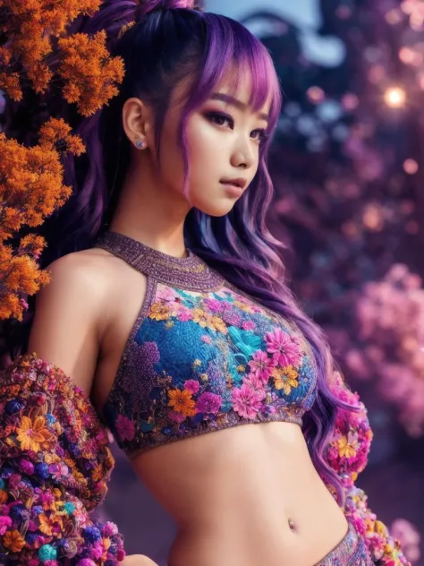 professional model shoot photo, 22yo girl look like harajuku(highly detailed:1.1), crop top, perfect eyes, sharp focus, 8k high definition, insanely detailed, intricate, elegant