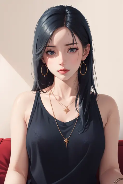 <(realistic:1.4), (extremely intricate:1.2)>, close up, 1girl, solo, [light grey hair:blue hair:0.2], jewelry, v, necklace, look...