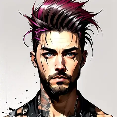 Handsome Punk Man