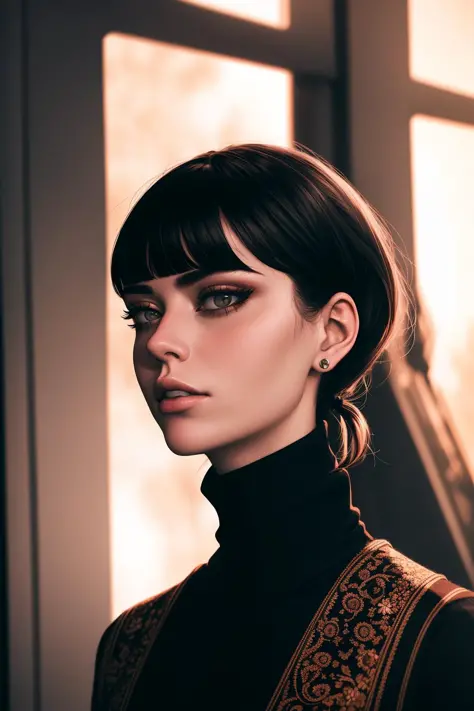 stunning intricate full color portrait, wearing a black turtleneck, epic character composition, by ilya kuvshinov, alessio albi,...